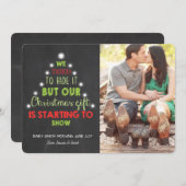 Kerst zwangerschap ultrasound aankondiging Tree (Voorkant / Achterkant)