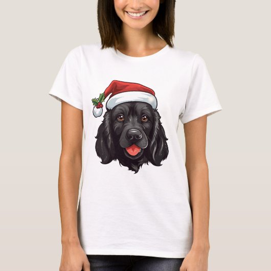 Kerst zwart Cocker Spaniel T-shirt (Voorkant)
