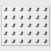 Kerst Zwart Dachshund Dog Pet Wrapping Papier (Vlak)