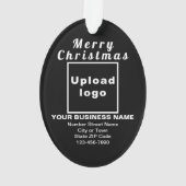 Kerst-zwart-ovaal acrylversiering ornament (achterkant)