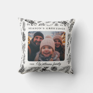 Kerst  Zwart Wit Foto Sierkussen