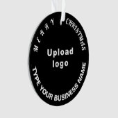 Kerst-zwarte cirkel Acrylversiering Ornament (voorkant)