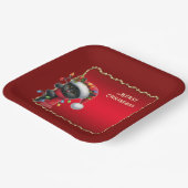 Kerst Zwarte Kat Vakantiepapier Bord (Gebogen)