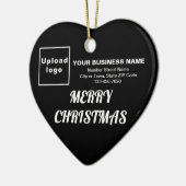 Kerst-zwarte kerstvorm keramisch ornament (Links)