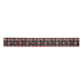 Kerst Zwarte Labrador hond Rood Plaid Lint (Voorkant)
