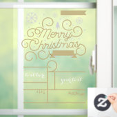 Kerstaangepaste tekstvensterafschriften  raamsticker (Huis)