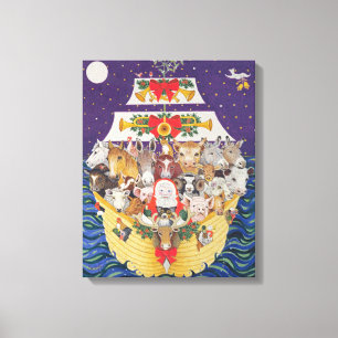 kerstaankomst canvas afdruk