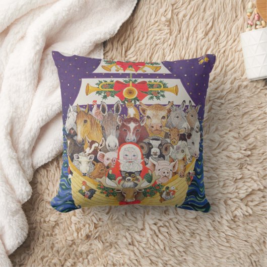 kerstaankomst kussen (Deken)