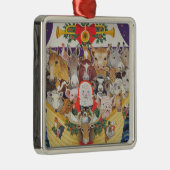 kerstaankomst metalen ornament (Rechts)