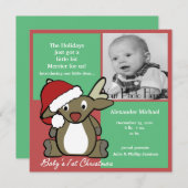 kerstaankondiging Baby Feestdagenkaart (Voorkant / Achterkant)