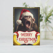 Kerstaap Bedankkaart (Staand voorkant)