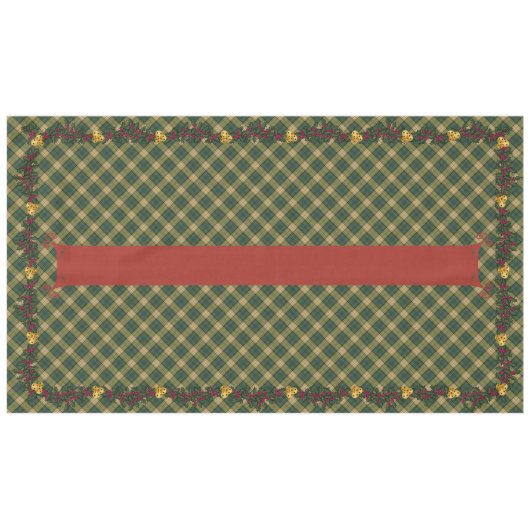 Kerstabel, groen geplakt 60 x 104 tafelkleed (Voorkant (Horizontaal))