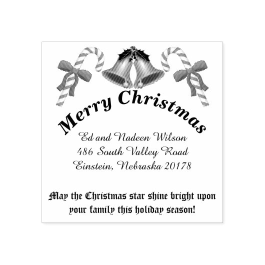 Kerstabel Kabellen en het Adres van de Terugkeer B Rubberstempel (Afrduk)