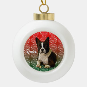 Kerstabel Keramische Bal Ornament