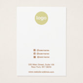 Kerstabel met kerstabel visitekaartje (Achterkant)