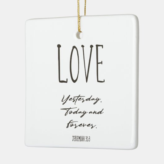 Kerstabel Verse Love Ceramic Ornament (Links)