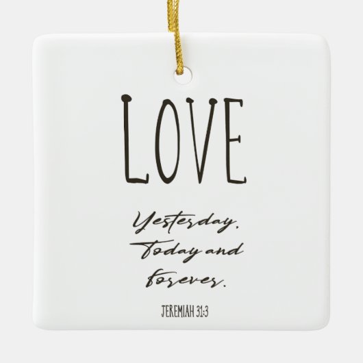 Kerstabel Verse Love Ceramic Ornament (Voorkant)