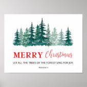 Kerstabel Verse Wall Art Poster (Voorkant)