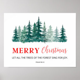 Kerstabel Verse Wall Art Poster