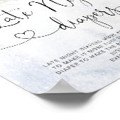 Kerstabel winter Late night diapers game Poster (Hoek)