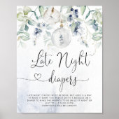 Kerstabel winter Late night diapers game Poster (Voorkant)