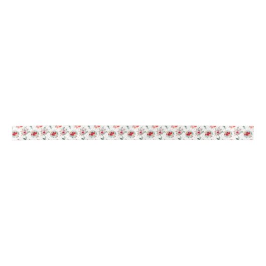 Kerstabloemen en driehoekspatroon lint (Voorkant)