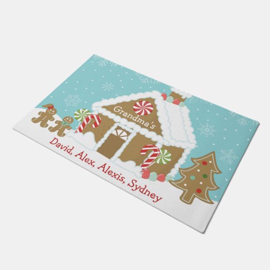 Kerstabrood Grootmahuis Gepersonaliseerd Deurmat (Schuin)