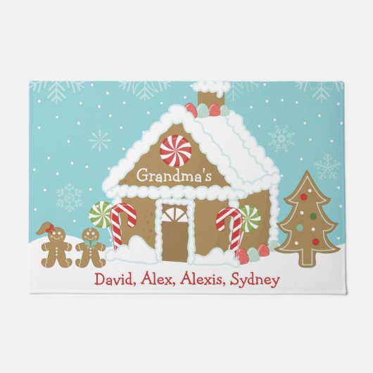Kerstabrood Grootmahuis Gepersonaliseerd Deurmat (Voorkant)