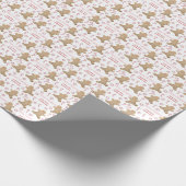 Kerstabrood Rood Witte Roze snoepsnoepjes Cadeaupapier (Hoek)