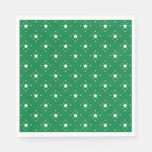 Kerstachtergrond met groene sterren servet
