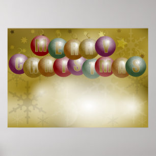 Kerstachtergrond Poster