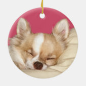 Kerstachtige Chihuahua Keramisch Ornament (Achterkant)