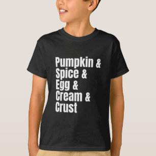 Kerstactie Pompoentaart Ingredienten Lijst Grappig T-shirt