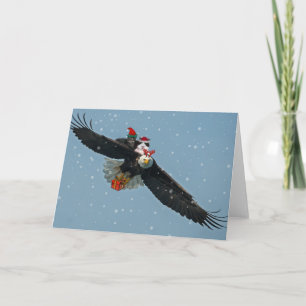 Kerstadelaar met Asio en Otis Feestdagen Kaart