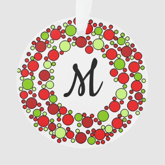 Kerstademonogram Ornament (voorkant)