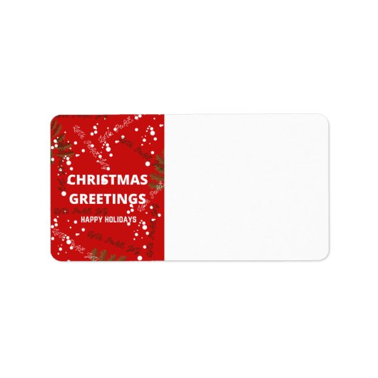 Kerstadres Etiket (Voorkant)