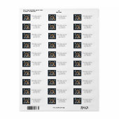 Kerstadres etiket Kerstmis (Full Sheet)