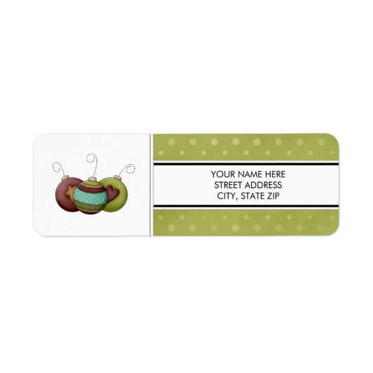 Kerstadres mailinglabels etiket (Voorkant)