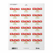 kerstAdresetiketten Etiket (Full Sheet)