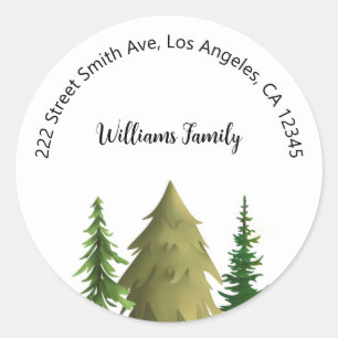 kerstAdresetiketten Ronde Sticker