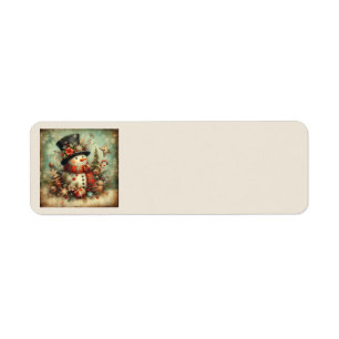Kerstadressenlabels vintage etiket