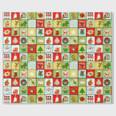 Kerstadvertentiekalender Cadeaupapier (Vlak)