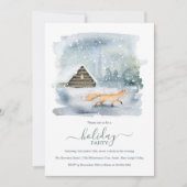 Kerstafeestdag in het winterbos kaart (Voorkant)