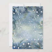 Kerstafeestdag in het winterbos kaart (Achterkant)