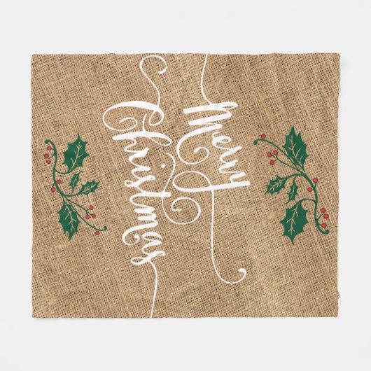 Kerstaffels voor feestvieren, reliëf fleece deken (Voorkant (Horizontaal))