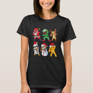 KerstAfrikaanse kerstman en vrienden Gridd T-shirt