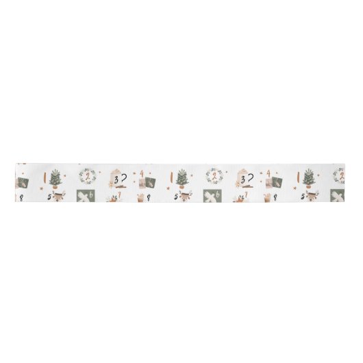 Kerstaftellen Advent Calendar Wrapping Paper Lint (Voorkant)