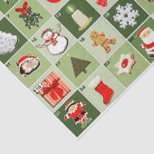 Kerstaftellen Advent Calendar Wrapping Paper Tissuepapier (Detail)