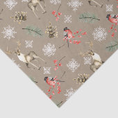 Kerstag en vogelbos Pattern Tissuepapier (Detail)