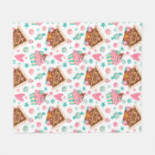 Kerstagebak, Snoep en cupcakes Fleece Deken (Voorkant (Horizontaal))